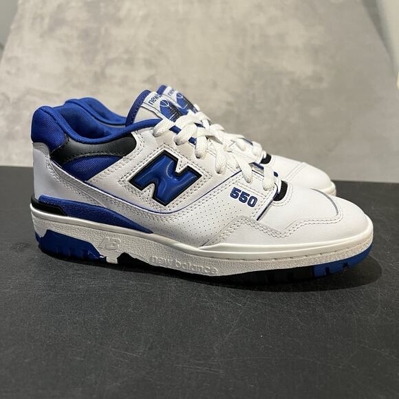 New Balance 550 Mens 7 White Blue BB550SN1 Athletic Sneakers - Picture 1 of 11
